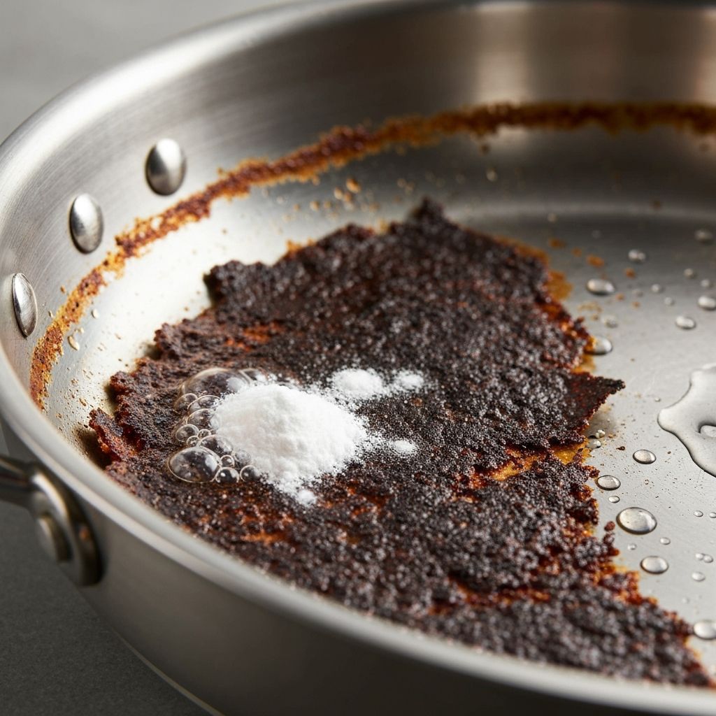 How to clean burnt grease from Calphalon cookware
